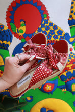 Load image into Gallery viewer, Vintage Y2K Steve Madden Red Polka Dot Bow Espadrille Wedges