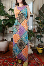 Load image into Gallery viewer, Vintage 1970s Reversible Patchwork Print Maxi Dress