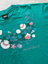 Load image into Gallery viewer, Long Beach Island Seashell Graphic Tee - Vibrant Teal Beach Souvenir Tee by Screen Stars Best