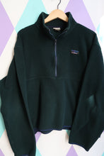 Load image into Gallery viewer, Vintage 90s L.L. Bean Forest Green Fleece Quarter Zip Pullover