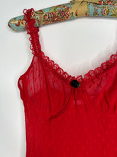 Load image into Gallery viewer, 2000s Victoria's Secret Red Lace Top