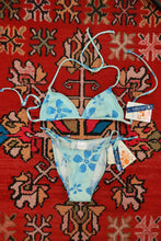 Load image into Gallery viewer, NWT Vintage 2000s Blue Floral Triangle Bikini Set