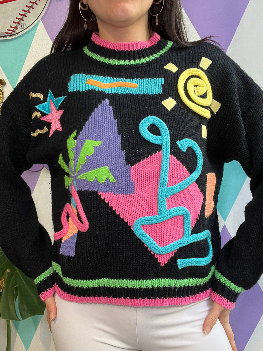 トップス [Vintage]80s 2way 7length SwitchingKnit Retro — NK Textile