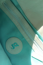 Load image into Gallery viewer, Vintage White Boho Hobo Bag with Colorful Beaded Turquoise Embellishments