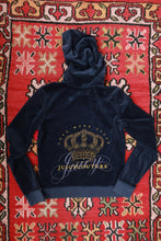 Load image into Gallery viewer, Vintage Y2K Navy Juicy Couture Velour Zip Up Hoodie