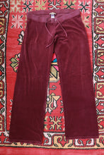 Load image into Gallery viewer, Vintage Y2K Burgundy Juicy Couture Velour Lounge Pants