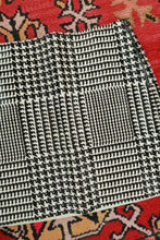 Load image into Gallery viewer, Theory Black & White Pony Hair Houndstooth Mini Skirt
