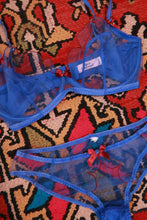 Load image into Gallery viewer, Agent Provocateur Blue Sheer Mesh Lingerie Set