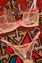 Load image into Gallery viewer, Agent Provocateur Sheer Nude Mesh Bra & Thong Lingerie Set