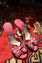 Load image into Gallery viewer, Vintage Christian Dior Pink Leather Heels – Logo Mules with Bow Detail