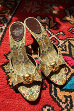 Load image into Gallery viewer, Gucci Pigna Pineapple Print Canvas Mules