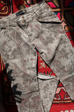 Load image into Gallery viewer, Vintage Just Cavalli Low-Rise Jeans – Metallic Floral Brocade Print Denim
