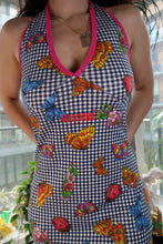 Load image into Gallery viewer, Vintage Moschino Jeans Butterfly Print Gingham Midi Dress – Y2K Halter Style
