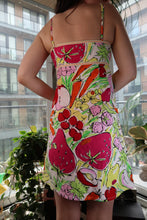 Load image into Gallery viewer, Vintage Moschino Jeans Fruit & Veggie Print Mini Dress – Y2K Pop Art Style