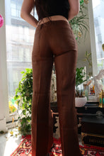 Load image into Gallery viewer, Gucci Silk & Hemp Pants – Brown Wide-Leg Trousers with Gold Button Detail