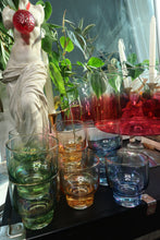 Load image into Gallery viewer, Vintage MCM Ombre Punch Bowl Glass Set