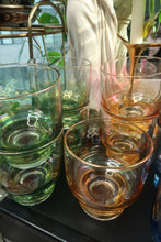 Load image into Gallery viewer, Vintage MCM Ombre Punch Bowl Glass Set