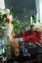 Load image into Gallery viewer, Vintage MCM Ombre Punch Bowl Glass Set