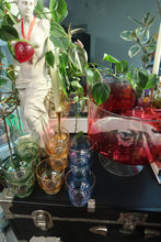 Load image into Gallery viewer, Vintage MCM Ombre Punch Bowl Glass Set