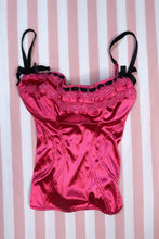 Load image into Gallery viewer, Vintage 2000s Victoria’s Secret Hot Pink Satin Bustier Top