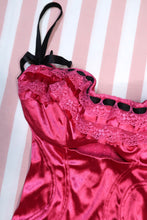 Load image into Gallery viewer, Vintage 2000s Victoria’s Secret Hot Pink Satin Bustier Top