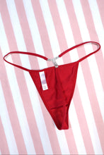 Load image into Gallery viewer, Vintage 2000s Victoria’s Secret Red Rhinestone G-String Thong