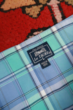 Load image into Gallery viewer, Vintage Blue & Green Plaid Tennis Skater Mini Skirt