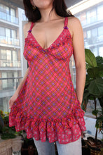 Load image into Gallery viewer, NWT Vintage 2000s Victoria’s Secret Pink Plaid Ruffle Babydoll Top