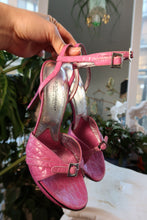 Load image into Gallery viewer, Dolce Gabbana Vintage Pink Alligator Leather Platform Heels