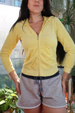 Load image into Gallery viewer, Vintage Juicy Couture Yellow Terry Cloth Tracksuit Jacket – “Juicy Girl” Back Logo
