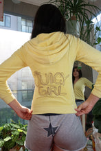 Load image into Gallery viewer, Vintage Juicy Couture Yellow Terry Cloth Tracksuit Jacket – “Juicy Girl” Back Logo