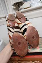 Load image into Gallery viewer, Vintage Zebra Print Calf Hair Leather Loafers