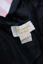 Load image into Gallery viewer, Vintage 80s Gold Label Victoria’s Secret Black Satin Lace Slip Dress