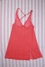 Load image into Gallery viewer, Vintage 2000s Victoria’s Secret Coral Lace Halter Slip Dress