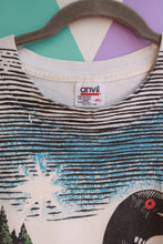 Load image into Gallery viewer, Vintage All Over Loon Nature Graphic T-Shirt Anvil Wildlife Tee