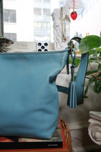 Load image into Gallery viewer, Vintage Coach 19889 Blue Leather Legacy Tassel Bag