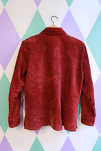 Load image into Gallery viewer, Vintage Burgundy Red Suede Button-Up Shirt Jacket - Elektra Vintage