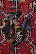 Load image into Gallery viewer, Deadstock Vintage Steve Madden Metallic Strappy Wedges – Y2K Platform Sandals