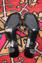 Load image into Gallery viewer, Vintage Bandolino Black Strappy Heels – Y2K Square Toe Sandals