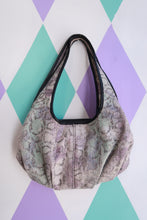 Load image into Gallery viewer, Iridescent snakeskin print slouchy hobo shoulder bag by Elektra Vintage, vintage 2000s style with a spacious design.