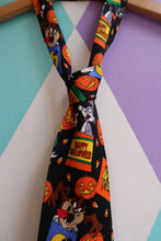 Load image into Gallery viewer, Vintage Looney Tunes Halloween Silk Tie