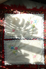 Load image into Gallery viewer, Vintage Embroidered Pillowcases with Scalloped Edges and Embroidered Floral Design - Elektra Vintage