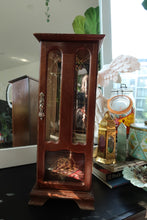 Load image into Gallery viewer, Vintage Wooden Jewelry Box with Floral Etching