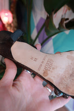 Load image into Gallery viewer, Vintage Metallic Bronze Strappy Slingback Heels