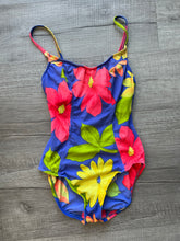 Load image into Gallery viewer, Vintage Bright Floral One Piece Bathing Suit
