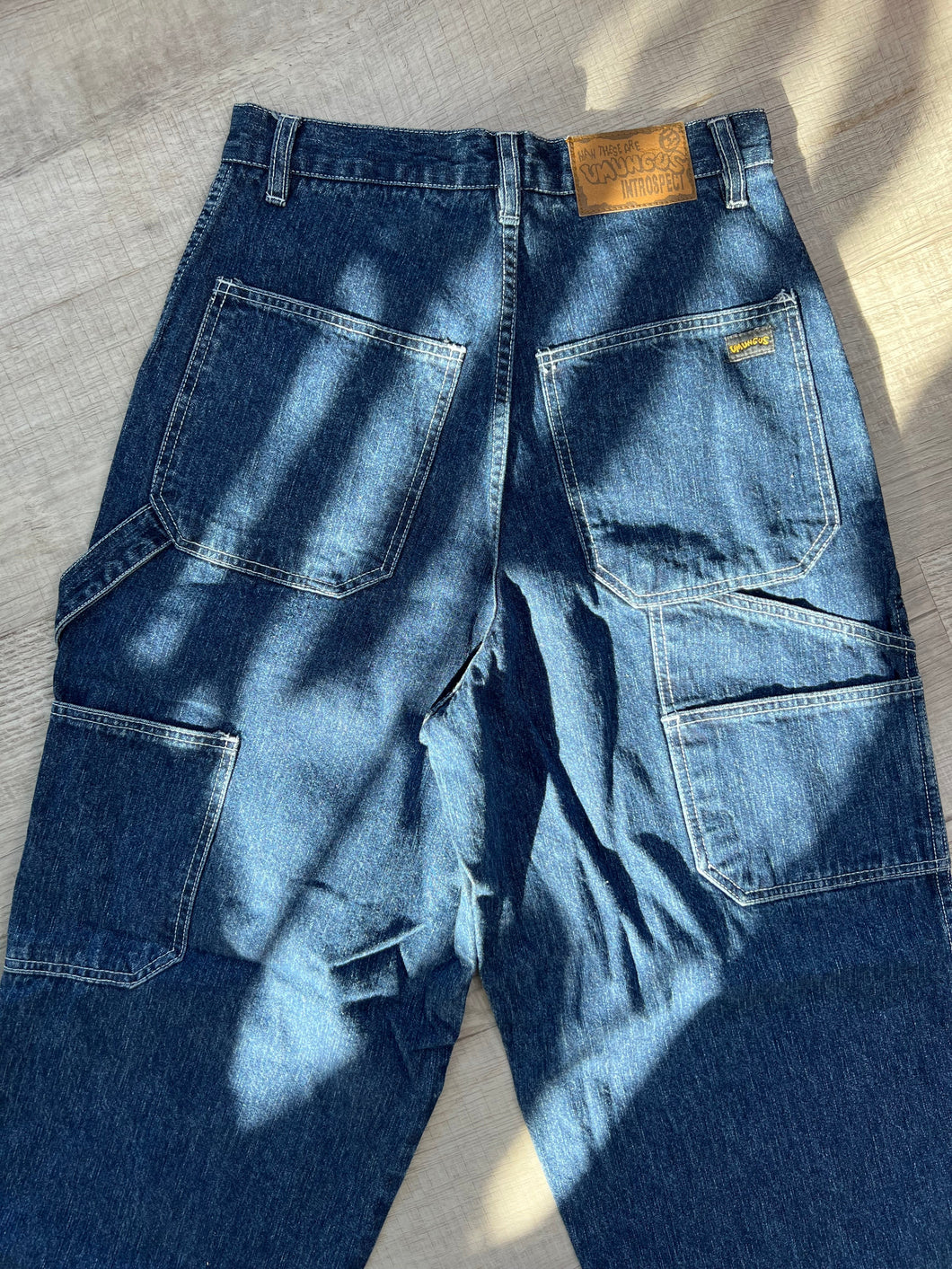 Vintage Dark Wash Introspect Umungus Cargo Jeans