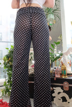 Load image into Gallery viewer, Cynthia Rowley Black and White Polka Dot Mesh Pants
