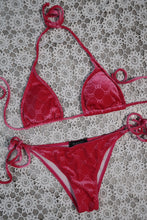 Load image into Gallery viewer, GG Monogram Pink Velour Bikini
