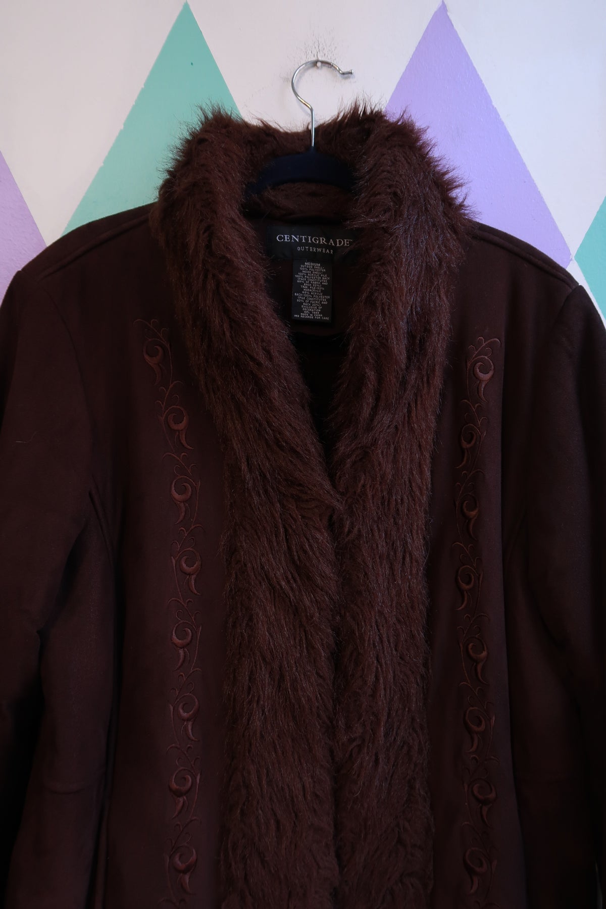 Vintage 2000s Brown Faux Fur Penny Lane Jacket