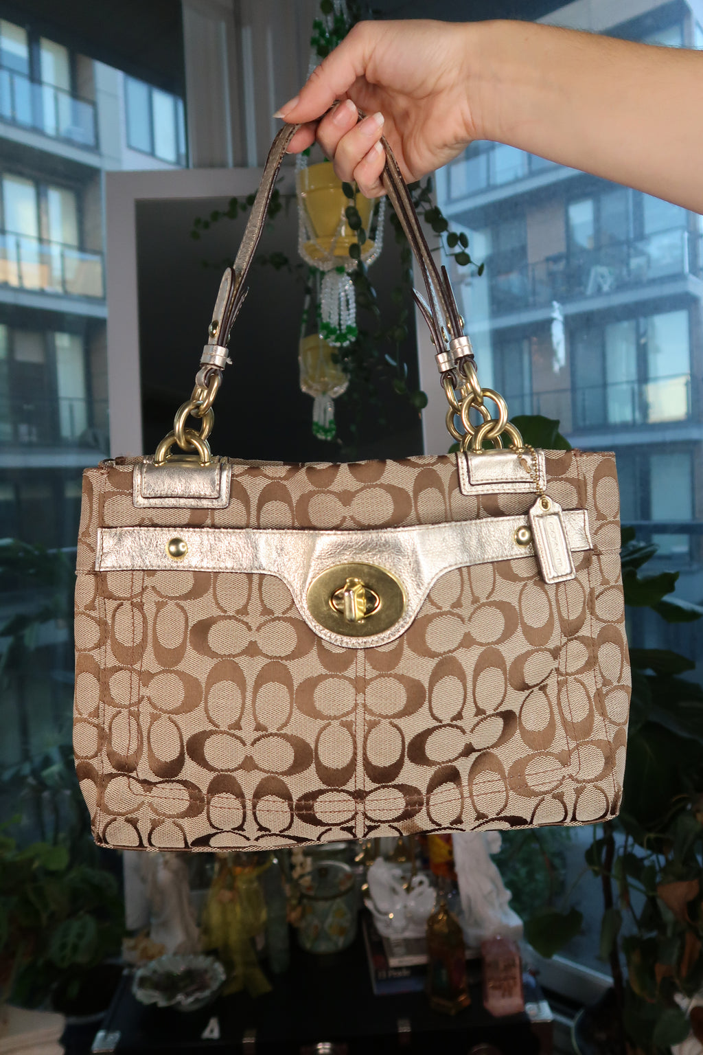Vintage 2000s Coach Penelope Signature Jacquard Carry All